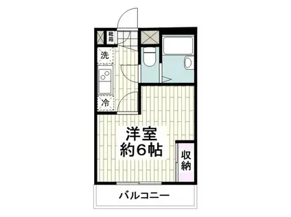 レオパレスクレストSHINO(1K/3階)の間取り写真