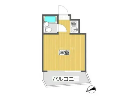 ロータリーマンション布施北(1K/8階)の間取り写真