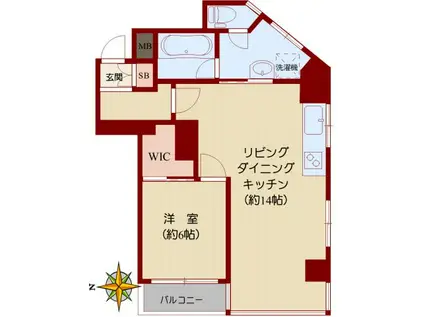ライオンズマンション本駒込檀(1LDK/10階)の間取り写真