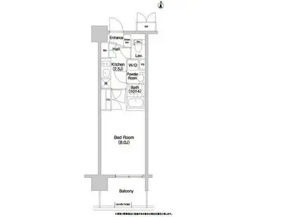 コンフォリア大島(1K/2階)の間取り写真