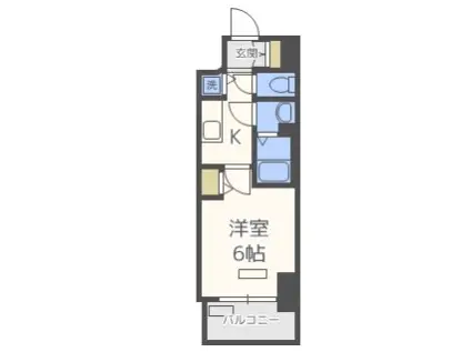 プレサンス江戸堀(1K/2階)の間取り写真