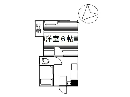 シティーハイツC(1K/1階)の間取り写真