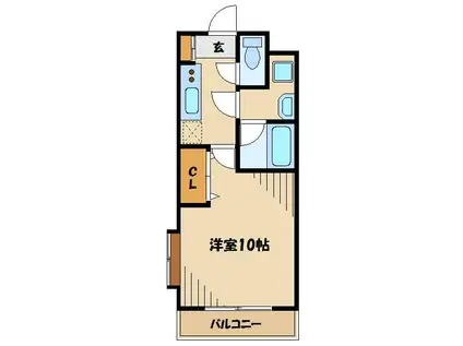 グローリーマンション森野(1K/3階)の間取り写真