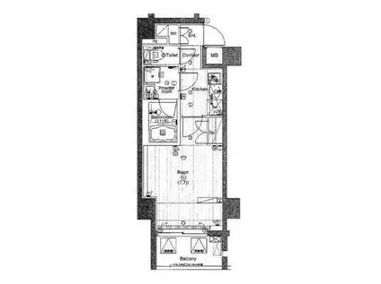 プレミアムキューブG四谷左門町(1K/6階)の間取り写真