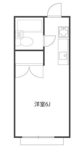 コツカハイツ(ワンルーム/1階)の間取り写真