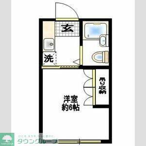 エンゼル西生田(1K/1階)の間取り写真