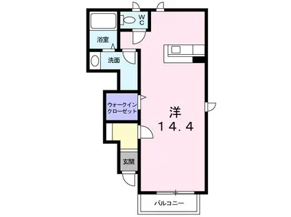 シャルマン(ワンルーム/1階)の間取り写真