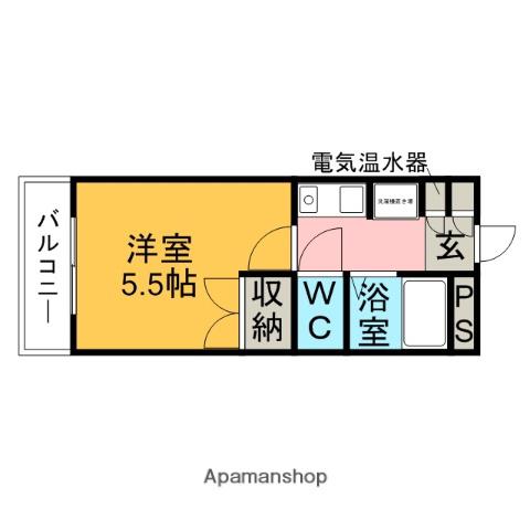 大橋マンション(1K/2階)の間取り写真