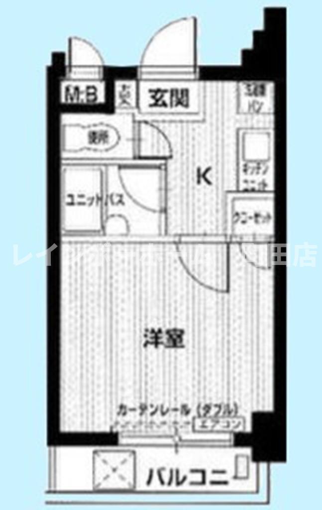 グランヴァン町田(1K/3階)の間取り写真