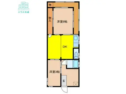 IMPROVE稲佐(2DK/1階)の間取り写真