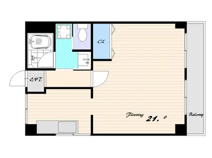 平和台マンション(1K/3階)の間取り写真