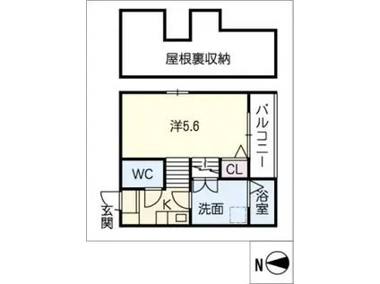 エクセランスIII(1K/2階)の間取り写真