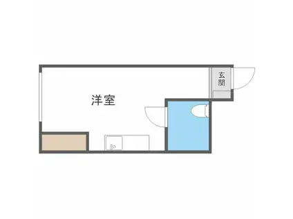 越山コーポラス(ワンルーム/2階)の間取り写真