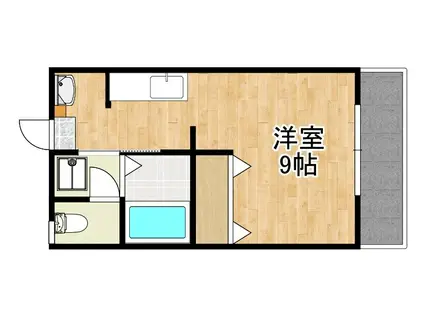 REVEハヤト(ワンルーム/2階)の間取り写真