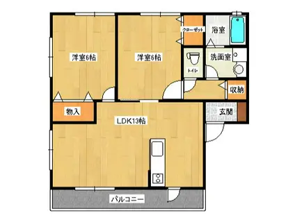 ANDANTE(2LDK/1階)の間取り写真