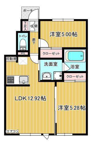 FAREEST II(2LDK/1階)の間取り写真