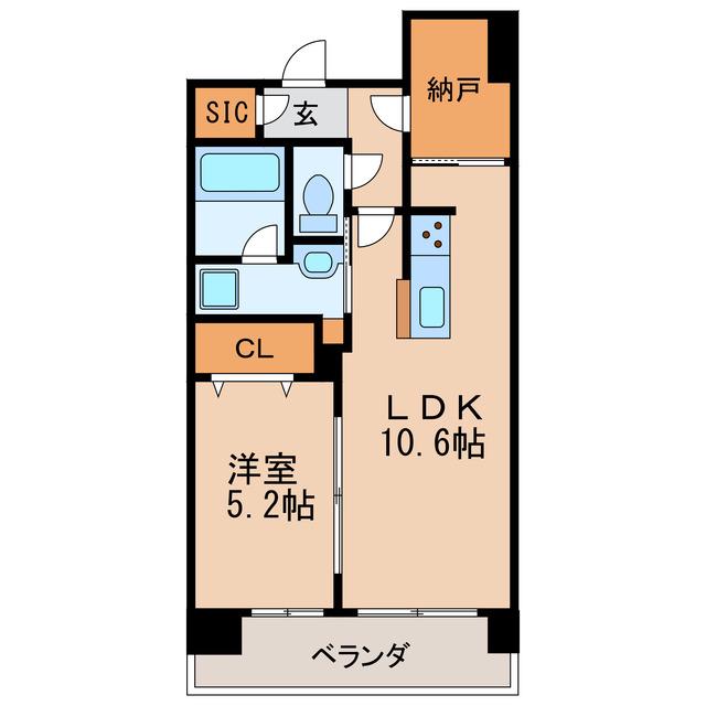 アースグランデ泉(1LDK/10階)の間取り写真