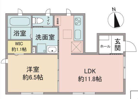 ブライトユアメゾンI(1LDK/1階)の間取り写真