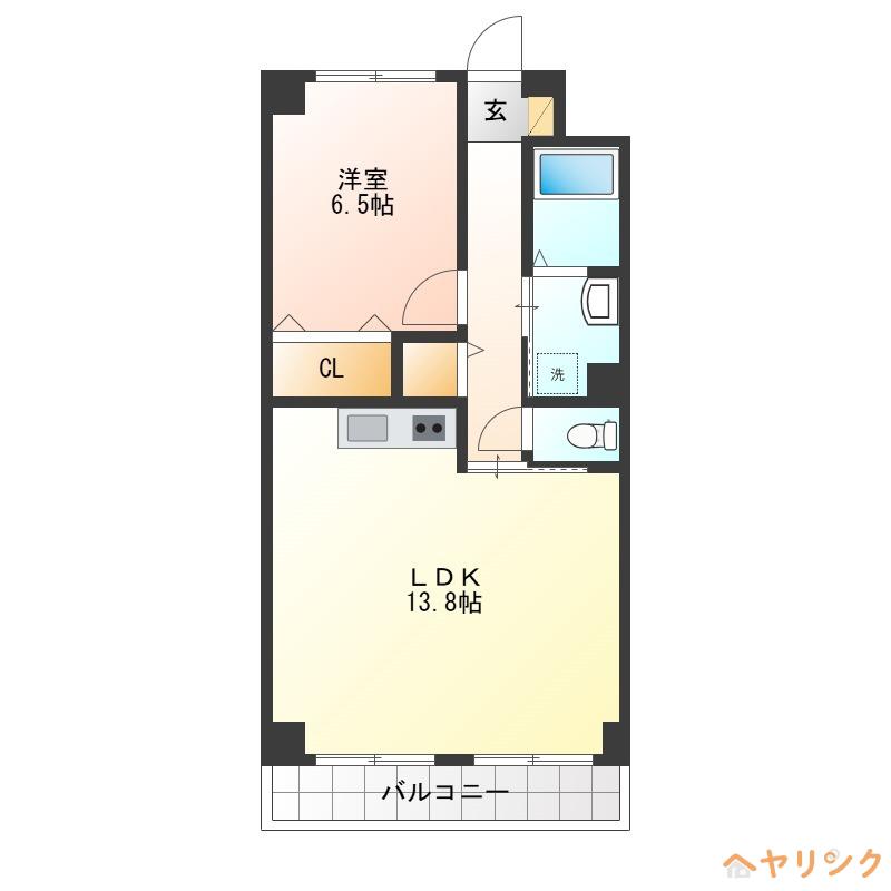 セルテスⅢ(1LDK/5階)の間取り写真
