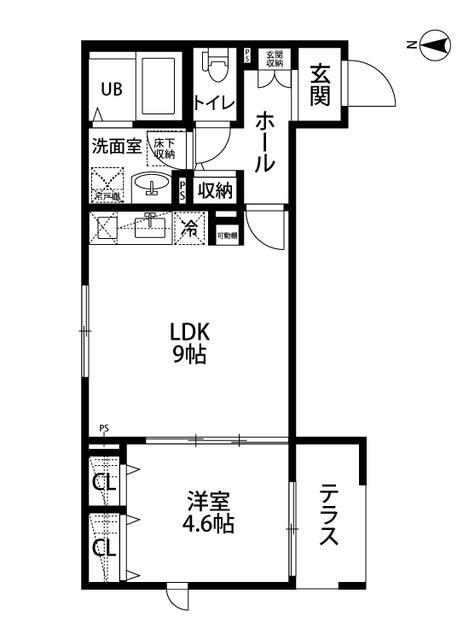 フルセイル相原(1LDK/1階)の間取り写真