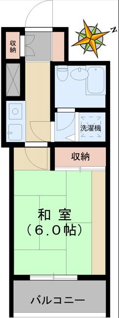 ウィン千駄木(1K/9階)の間取り写真