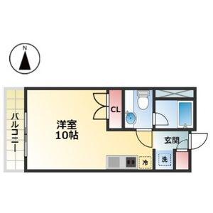 センコーナイン(ワンルーム/4階)の間取り写真
