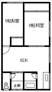 イースト2(2LDK/1階)の間取り写真