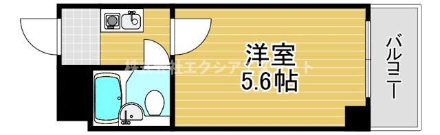 エクステンド福島(1K/5階)の間取り写真