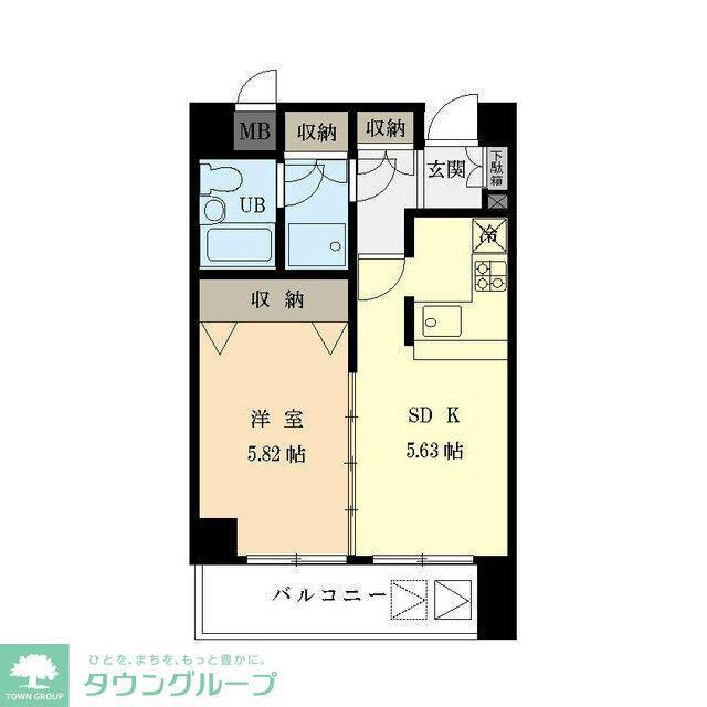 グランデュール峯(2K/3階)の間取り写真