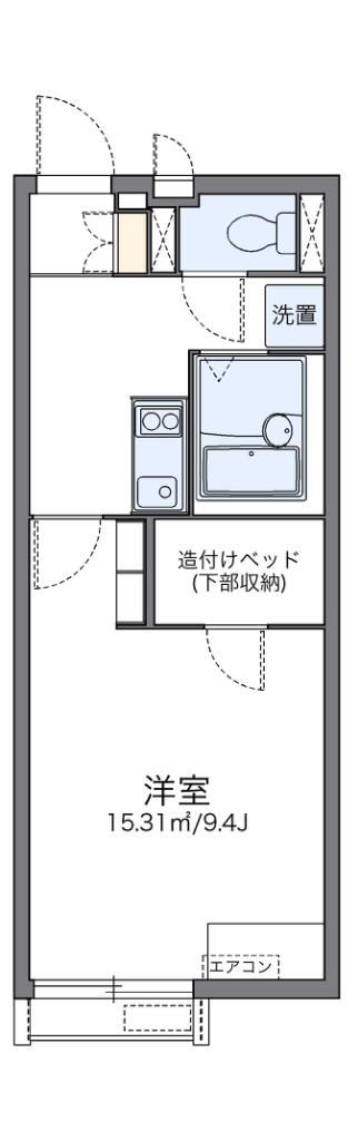 レオネクストサンベスト(1K/1階)の間取り写真