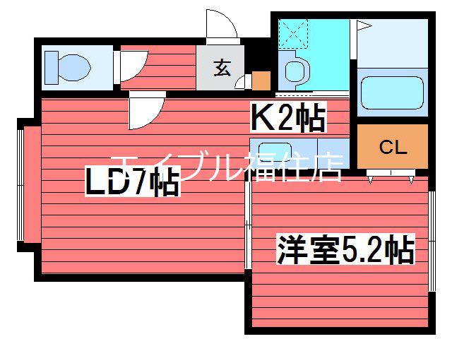 プレシャス37(1LDK/2階)の間取り写真