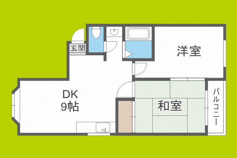 パークサンハイツ(2LDK/3階)の間取り写真
