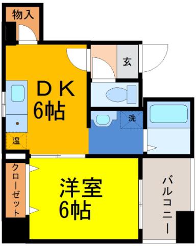 アトリエYAYOI(1DK/4階)の間取り写真