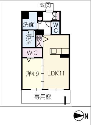 プレシャスレジデンス丸の内(1LDK/1階)の間取り写真