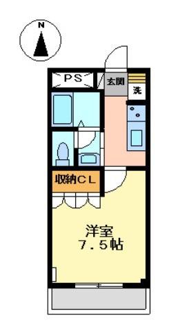 ニキティー・アン(1K/2階)の間取り写真