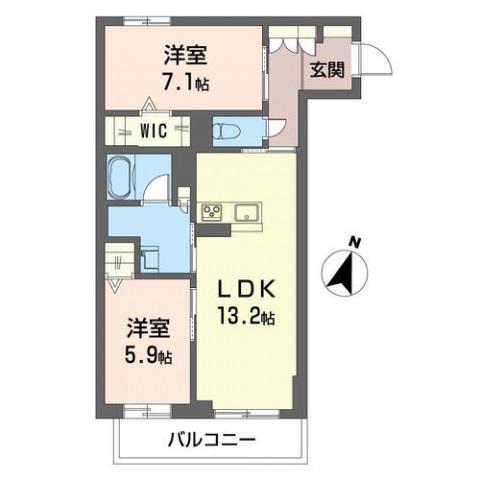 リラフォート(2LDK/1階)の間取り写真