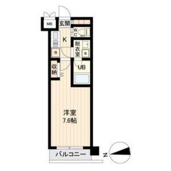 デュオフィール仙台東(1K/3階)の間取り写真