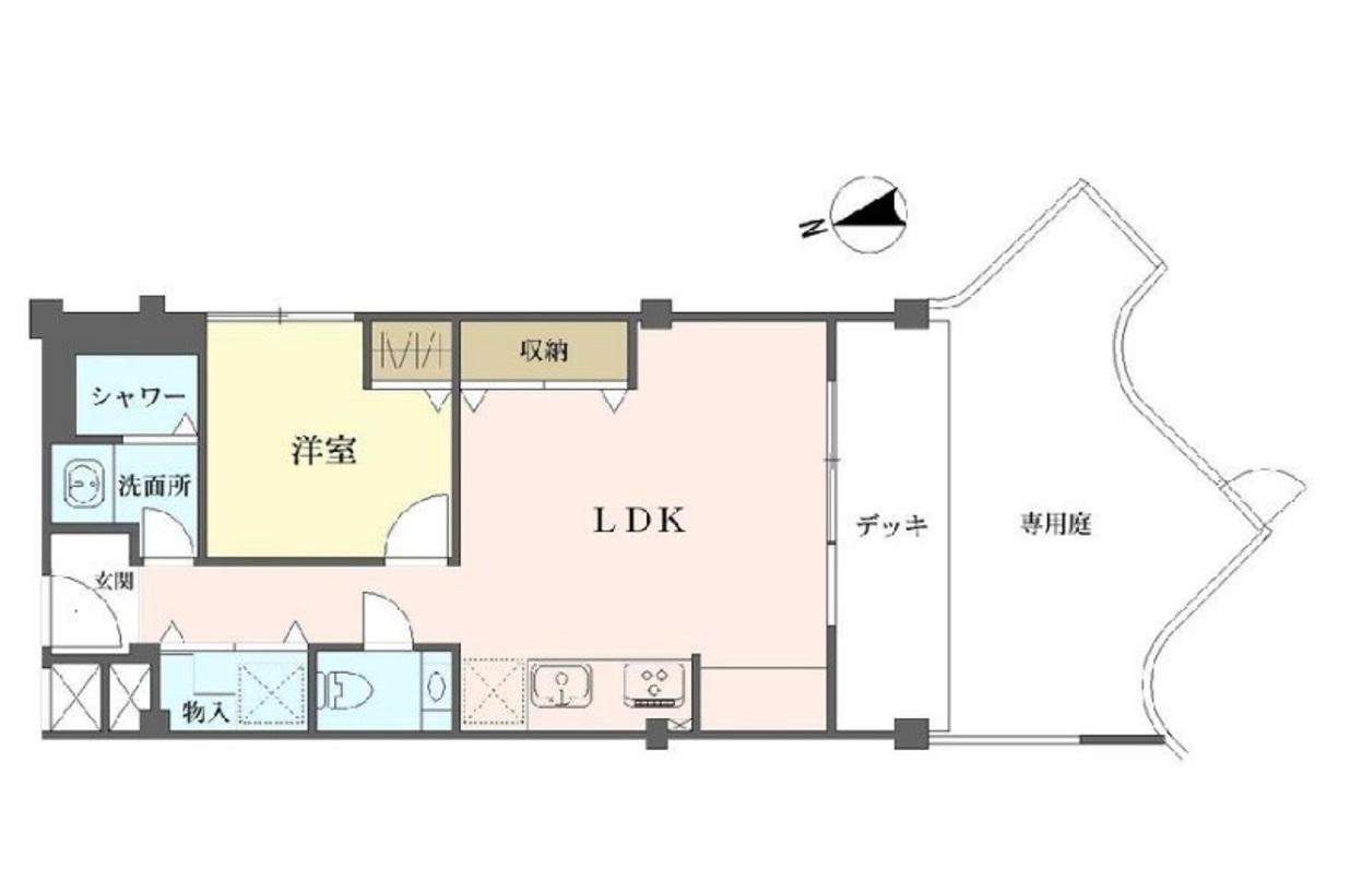 東山コーポラス(1LDK/1階)の間取り写真