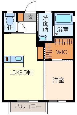 アーバンスクウェアー(1LDK/2階)の間取り写真