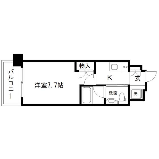 レジデンス片平(1K/5階)の間取り写真