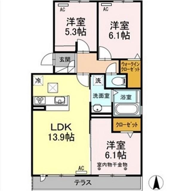 プレミアージュ(3LDK/3階)の間取り写真