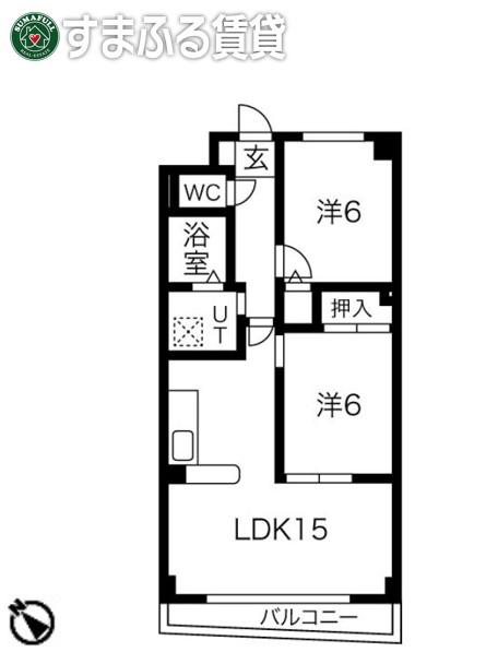 プリミエールTADO(2LDK/4階)の間取り写真