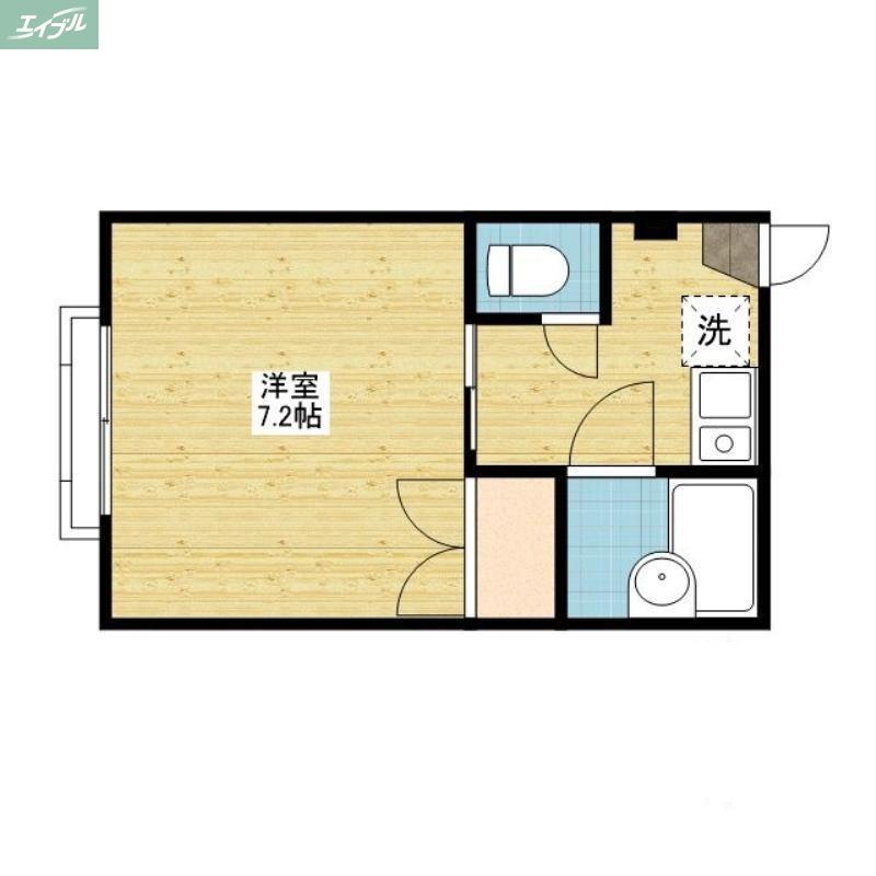 EXCEL COURT 南方(1K/2階)の間取り写真