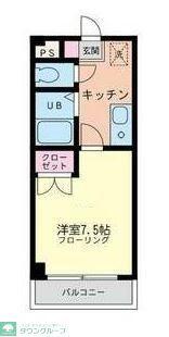 プランドール相模大野(1K/3階)の間取り写真