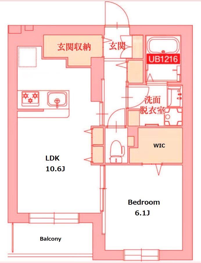 プリンシピオヒサリコ(1LDK/2階)の間取り写真