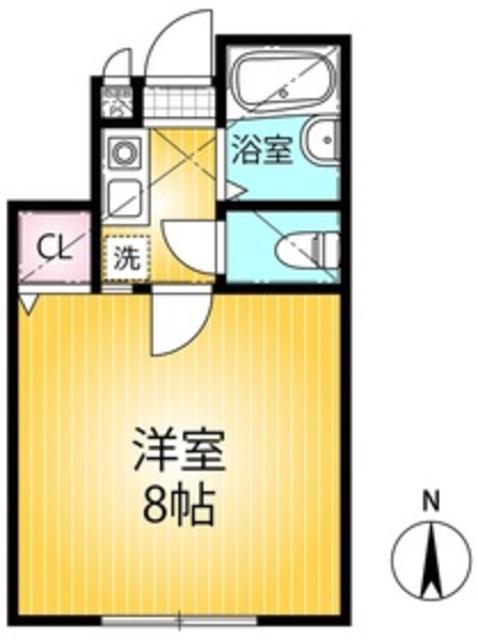 NATURAVITA橋本(1K/2階)の間取り写真