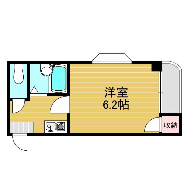 ルシエル淡路(1K/4階)の間取り写真