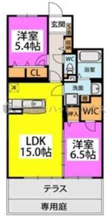 CANOA(2LDK/1階)の間取り写真