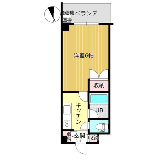 タウンズ大町(1K/1階)の間取り写真