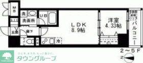 LA BELJOUR 錦糸町(1LDK/6階)の間取り写真